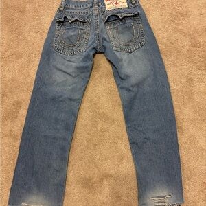True Religion Relaxed Fit Blue Jeans